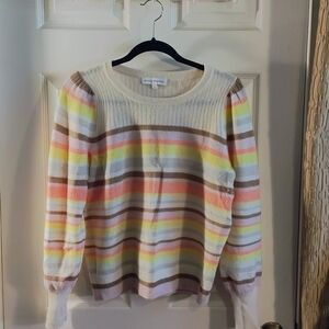 Cashmere 100%. Anthropologie. Striped Multicolor Sweater